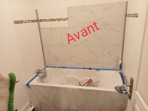Photo de galerie - Revêtements des murs et tablier avec dalles PVC