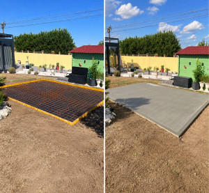 Photo de galerie - Dalle béton 20m2 pour une piscine hors sol