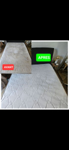 Photo de galerie - Matelas avant/après 