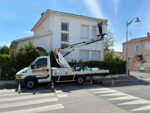 Photo de galerie - Ravalement de façade avec camion Nacelle
