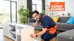 Photo de galerie - Montage de vos armoires, étagères, et meubles de salon avec une finition impeccable.