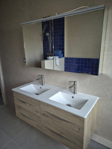 Photo de galerie - Montage et pose meuble vasque complet
