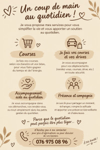 Photo de galerie -     Accompagnement aux courses * Accompagner dans un déplacement * Faire des courses * Récupération de courses / Drive