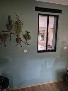Photo de galerie - Pose d une verrière + enduit + peinture 