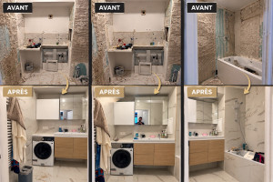 Photo de galerie - Salle de bain carrelage 130*60