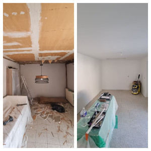 Photo de galerie - Rénovation salon avec ouverture nouvelle tremie 