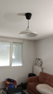 Photo de galerie - Voilà un lustre posé encore et cliente très satisfaite et contente une de plus 