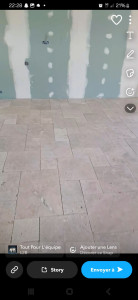 Photo de galerie - Pose travertin en opus 4 formats