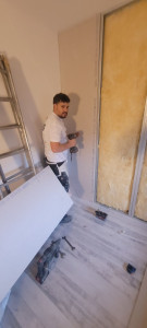 Photo de galerie - Je pose le plafond et mur placo 