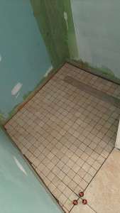 Photo de galerie - Pose de carrelage pour douche 
