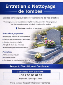 Photo de galerie - Nettoyage de la pierre tombale 