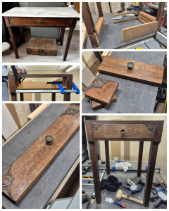 Photo de galerie - Réduction en largeur d'un ancien bureau avec tiroir.