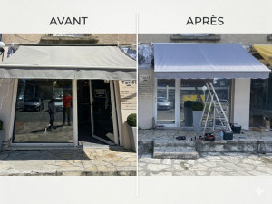 Photo de galerie - Changement de toile store banne 