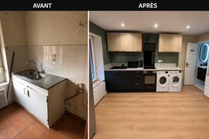 Photo de galerie - Pose de parquet + pose de cuisine 