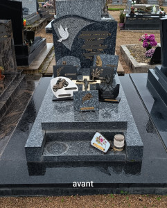 Photo de galerie - Nettoyage de tombe à Senozan 71260