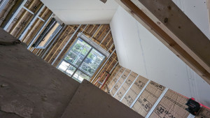Photo de galerie - Isolation ossature bois, plafond rampant