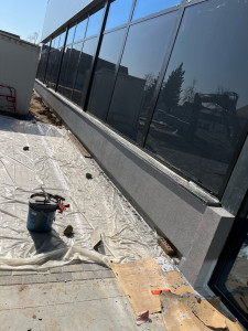 Photo de galerie - Crépi talocher mur de soubassement 