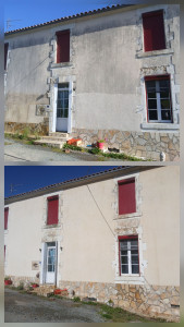 Photo de galerie - Photo suivante nettoyage façade avant après