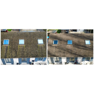 Photo de galerie - Grattage et Demoussage toiture tuile béton