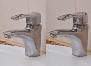 Photo de galerie - Résultat après un nettoyage en profondeur du calcaire sur robinetterie