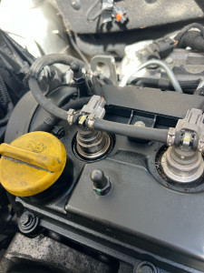 Photo de galerie - Diagnostic sur une Opel Astra pour des projections d'huile sur les compartiments moteur du véhicule 
