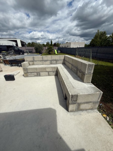 Photo de galerie - Banc grec avant crépi 