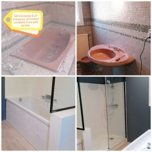 Photo de galerie - MS Entreprise & CP Entreprise, rénovation complète d'une salle de bain. 