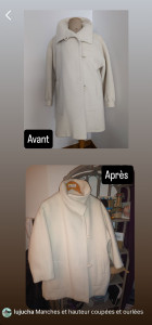 Photo de galerie - Manteau en laine /angora devenu un 3/4 plus tendance !!!