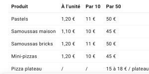 Photo de galerie - Mes tarifs 