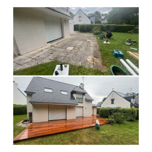 Photo de galerie - Avant/Apres d une terrasse de 50m2 en cumaru