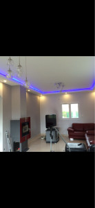 Photo de galerie - Création du caisson avec spot plus led et peinture 
