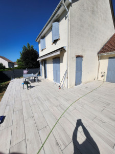 Photo de galerie - Pose de terrasse sur plot... 