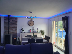 Photo de galerie - Corniche en placo avec bande led