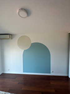 Photo de galerie - Pan de mur tête de lit/ effet décoratif 