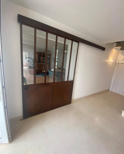 Photo de galerie - Double porte soubassement toler avec un ouvrant coulissant est verrière 