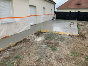 Photo de galerie - Réalisation terrasse + contour maison 