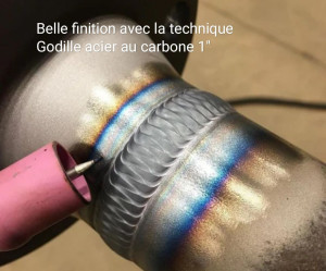 Photo de galerie - Très belle soudure au TIG acier au carbone. Bride à collerette diamètre 1