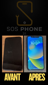 Photo de galerie - Changement D’un écran d’Iphone X 