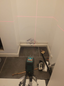 Photo de galerie - Création d'un lavabo et installation d'un meuble vasque 