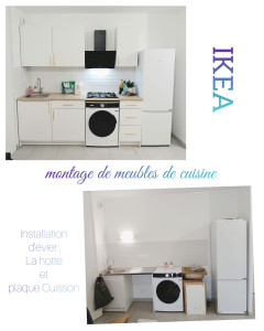 Photo de galerie - Montage de meubles de cuisine (installation d'évier, la hotte et plaque Cuisson) 