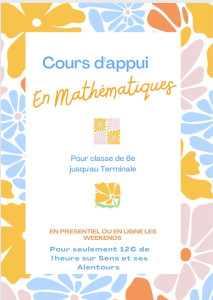 Photo de galerie - Cours de Math de 6è en Terminale en ligne ou en présentiel.