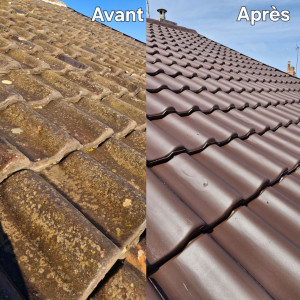 Photo de galerie - Toiture en mauvaise état ? Redonnez de l'éclat à votre toiture grâce à l'hydrofuge coloré ! 
Devis et étude gratuit ! 