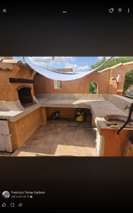 Photo de galerie - Rénovation complète du barbecue en mosaïque