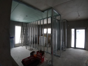 Photo de galerie - Cloisons en placo et travaux de plâtrerie – finitions propres et soignées