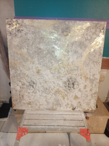 Photo de galerie - Réalisation enduit décoratif stucco
