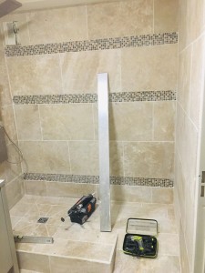 Photo de galerie - Création d'une sdb avec douche à l'Italienne.