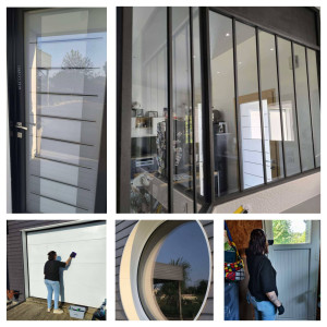 Photo de galerie - Nettoyage complet de vitres et de portes.