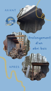 Photo de galerie - Prolongement d'un abri bois