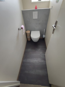 Photo de galerie - Remplacement d'un ancien WC par un WC suspendu