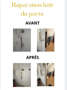Photo de galerie - Réparation bâti de porte